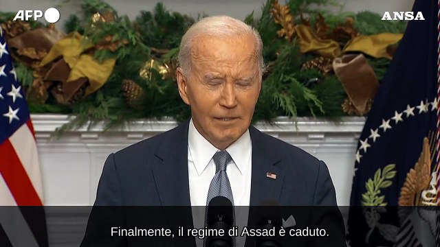 Biden: Finalmente Assad e' caduto, opportunita' storica