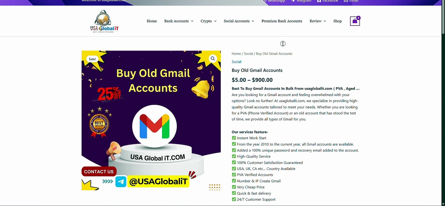 Top 3 Sites to Buy Old Gmail Accounts In (PVA & Aged)