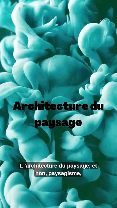 Architecture du paysage