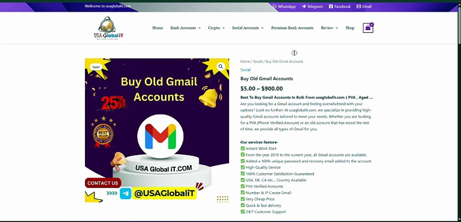Top 21.1 Sites to Buy Old Gmail Accounts In (PVA & Aged)