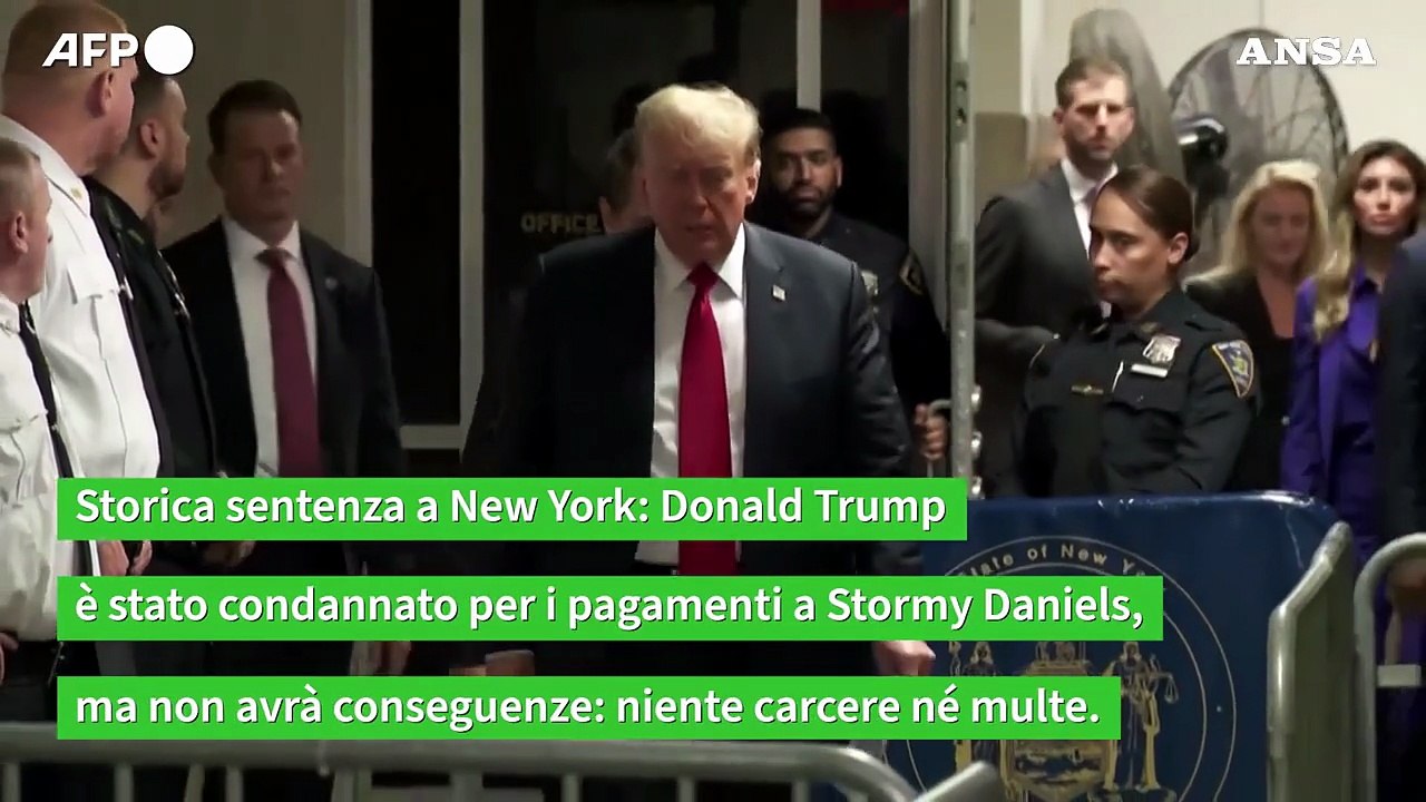 Trump condannato per il caso Stormy, ma non andra' in cella