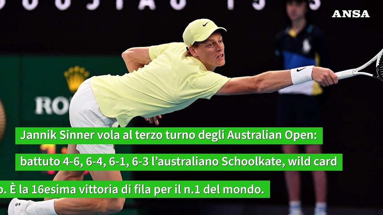 Australian Open, bene Sinner e Paolini. Stop per Berrettini