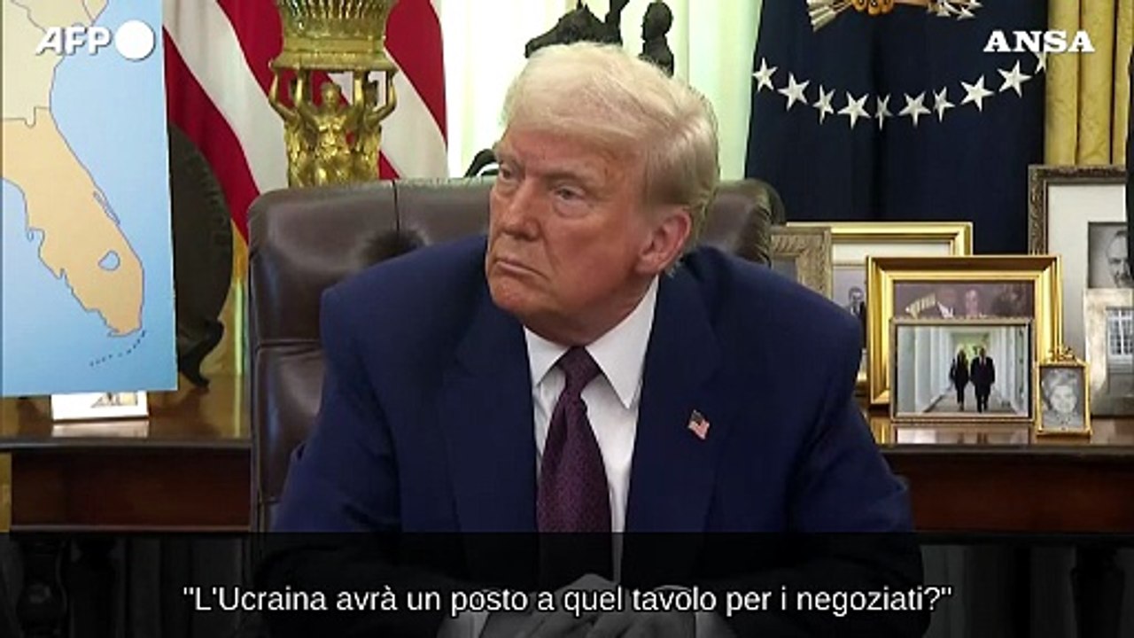 Trump: "L'Ucraina avra' un posto al tavolo delle trattative"