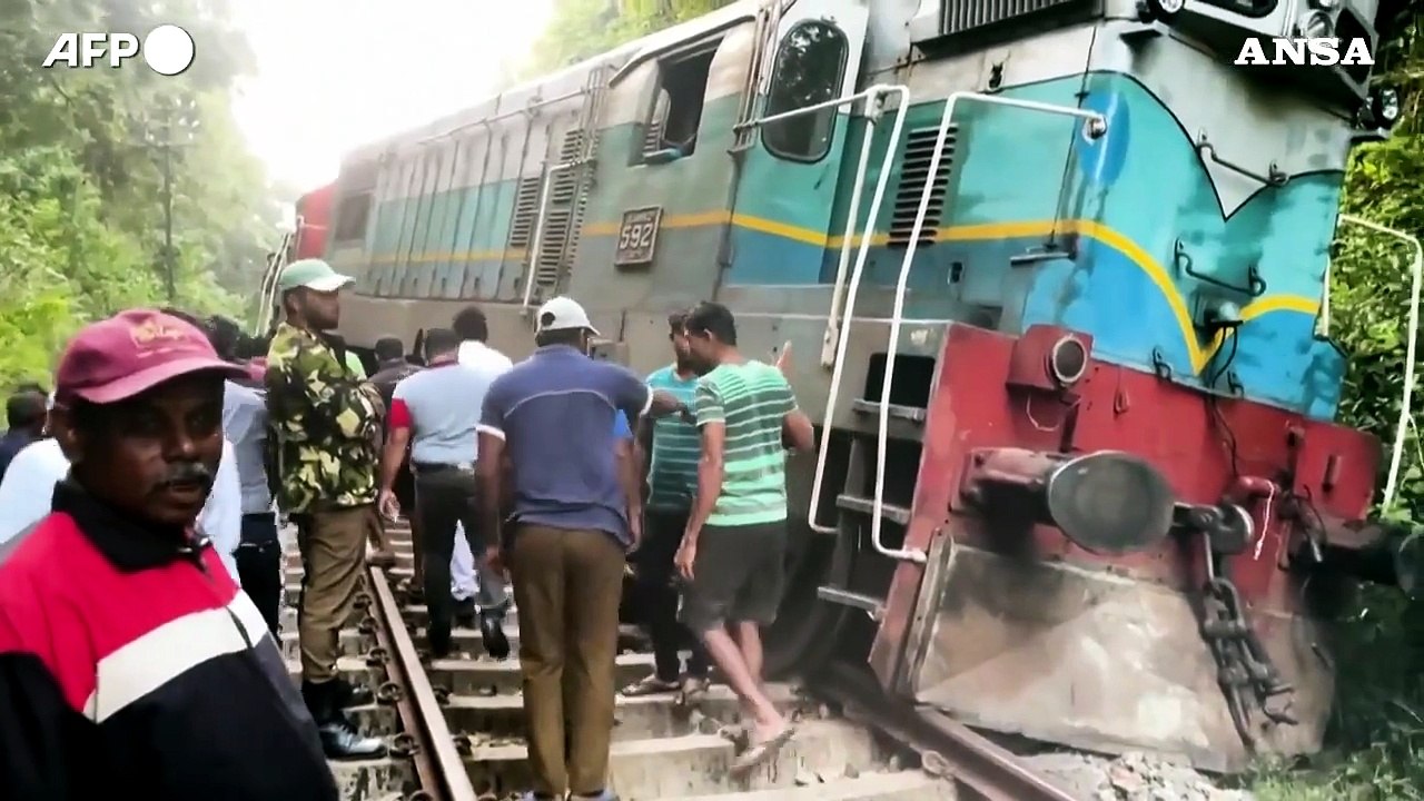 Treno deraglia in Sri Lanka dopo aver investito e ucciso degli elefanti