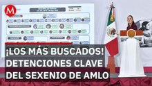 Sheinbaum revela la lista de las 39 capturas más importantes con AMLO