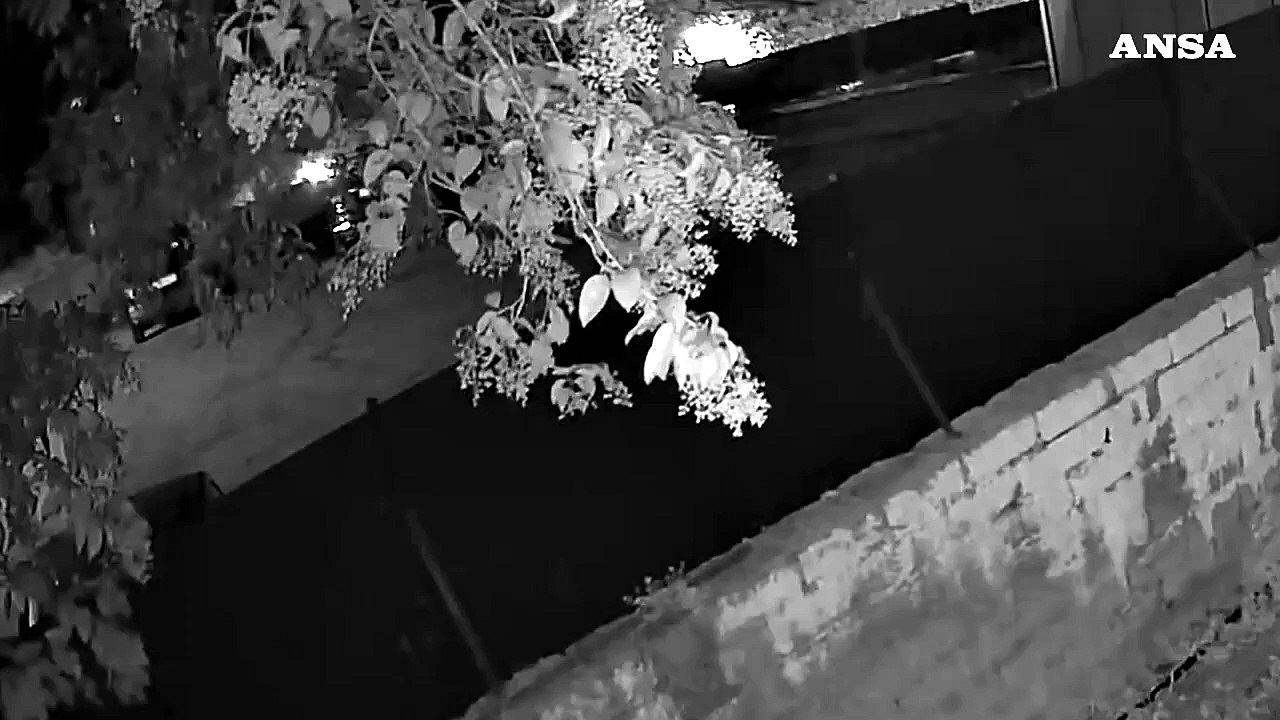Roma, le immagini della guardia giurata che sparo' al ladro
