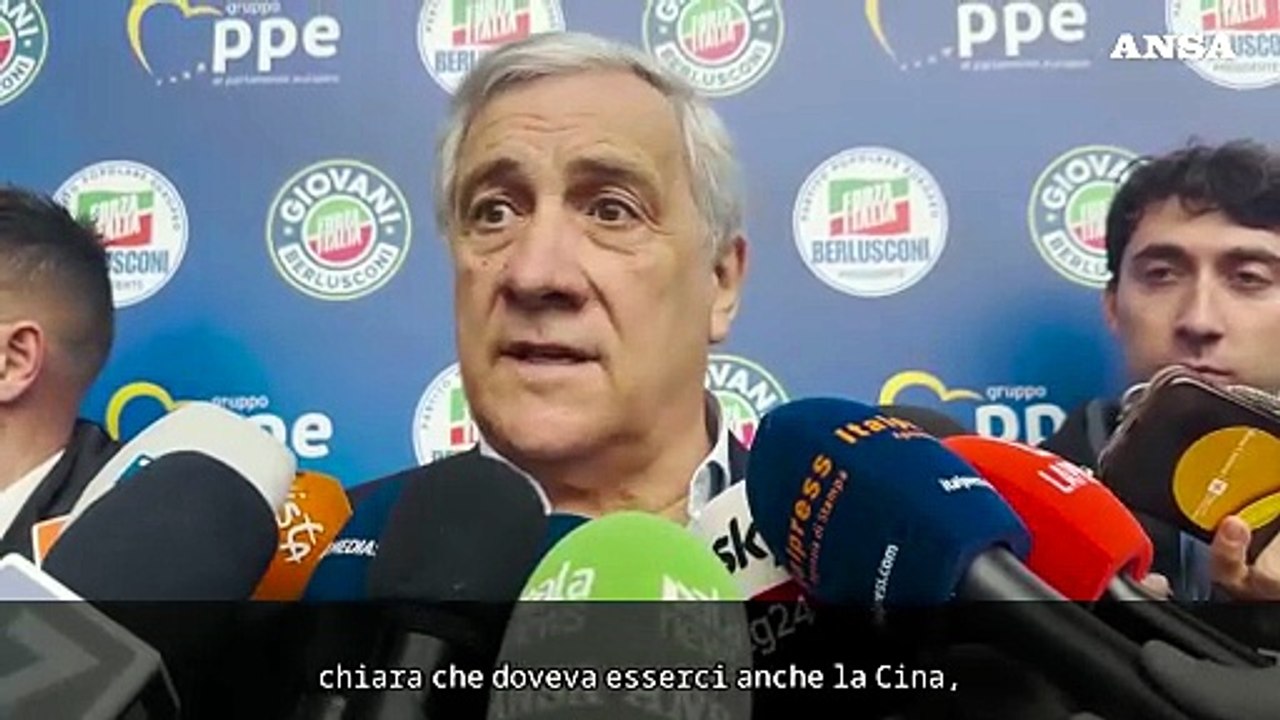 Tajani: "Bene l'apertura della Cina alla missione di pace in Ucraina"