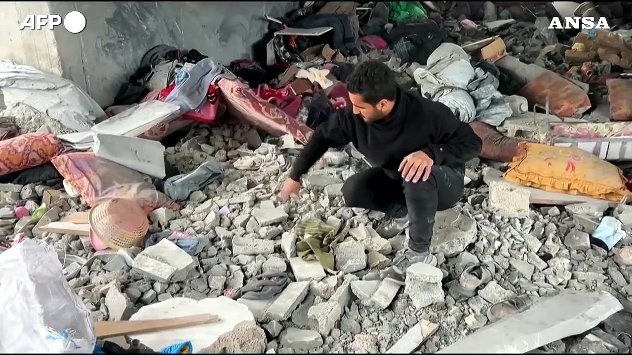 Macerie a Gaza dopo gli attacchi israeliani a Beit Lahia