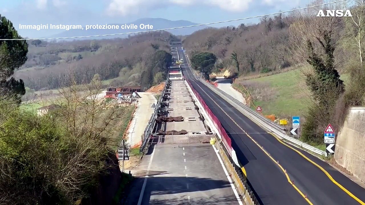 Anas fa esplodere un ponte nel Viterbese con 17mila cariche