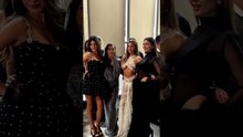 #LoveIsland Girlies Amaya & Iris glowing with Victoria Justice at Bronx & Banco's #NYFW SS26 show