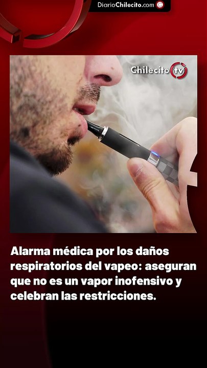 Alarma médica por los daños respiratorios del vapeo: aseguran que no es un vapor inofensivo y celebran las restricciones.