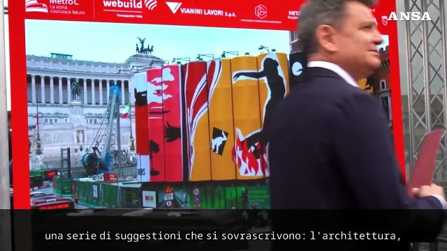 Roma, svelata una nuova opera sui silos di piazza Venezia