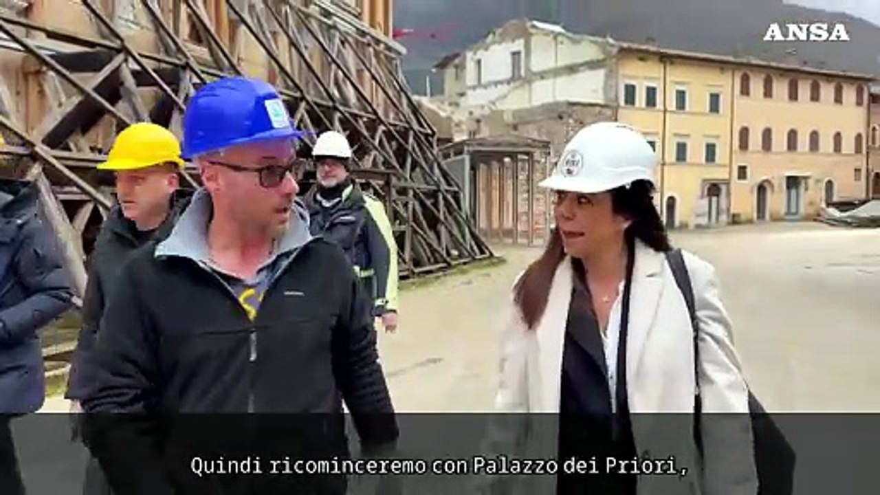 A Visso aperto il primo cantiere post sisma nel centro storico