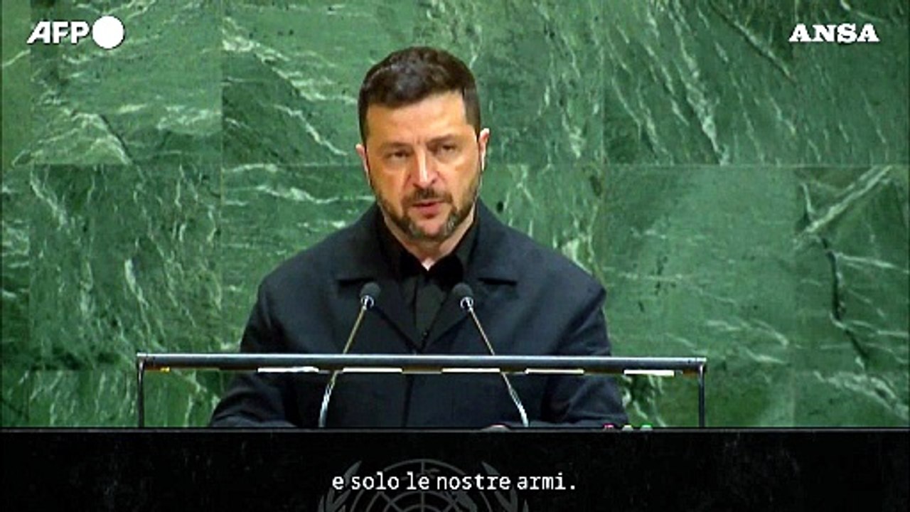 Zelensky all'Onu: "Solo le armi possono garantire la sicurezza"
