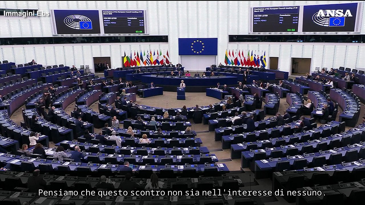 Von der Leyen: "L'Europa e' pronta a vendicarsi sui dazi"