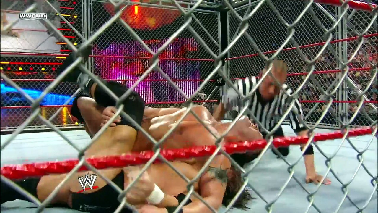 FULL MATCH Triple H vs. Randy Orton   WWE Title Steel Cage Match Judgment Day 2008