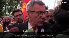 Primo maggio, Landini: "I salari crescono? Forse quello di Meloni"