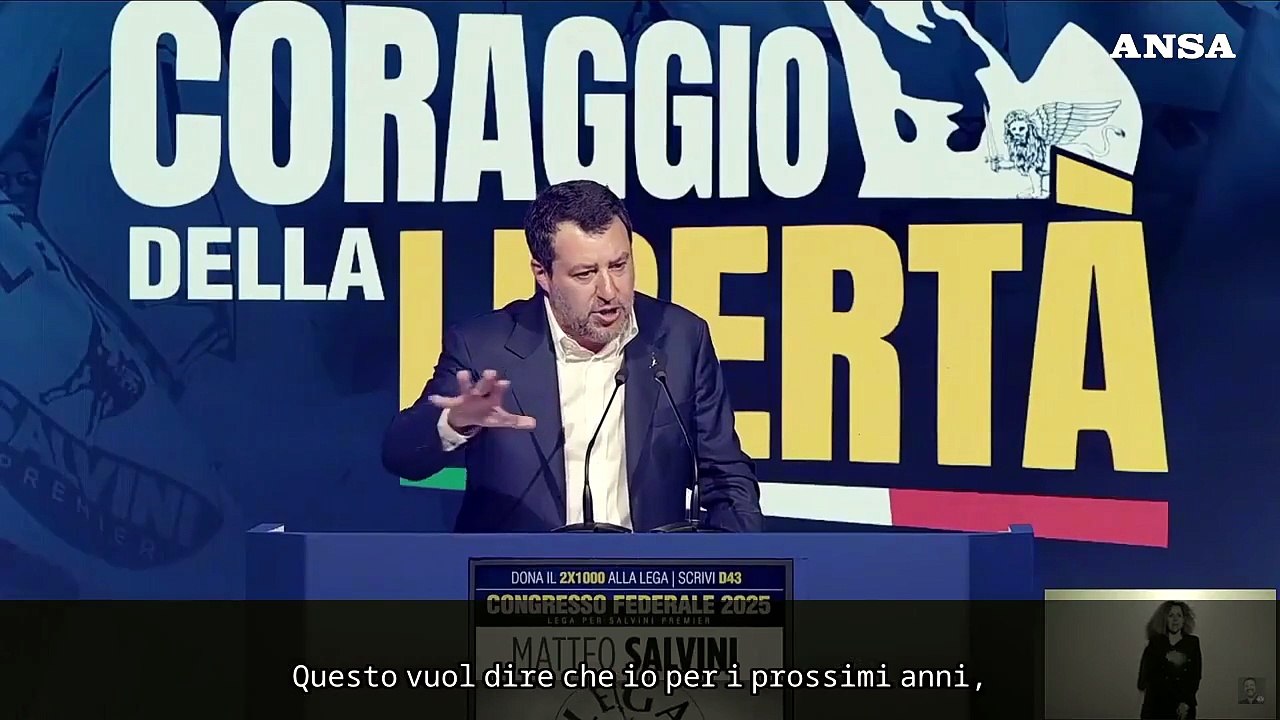 Congresso Lega, Salvini confermato segretario per acclamazione