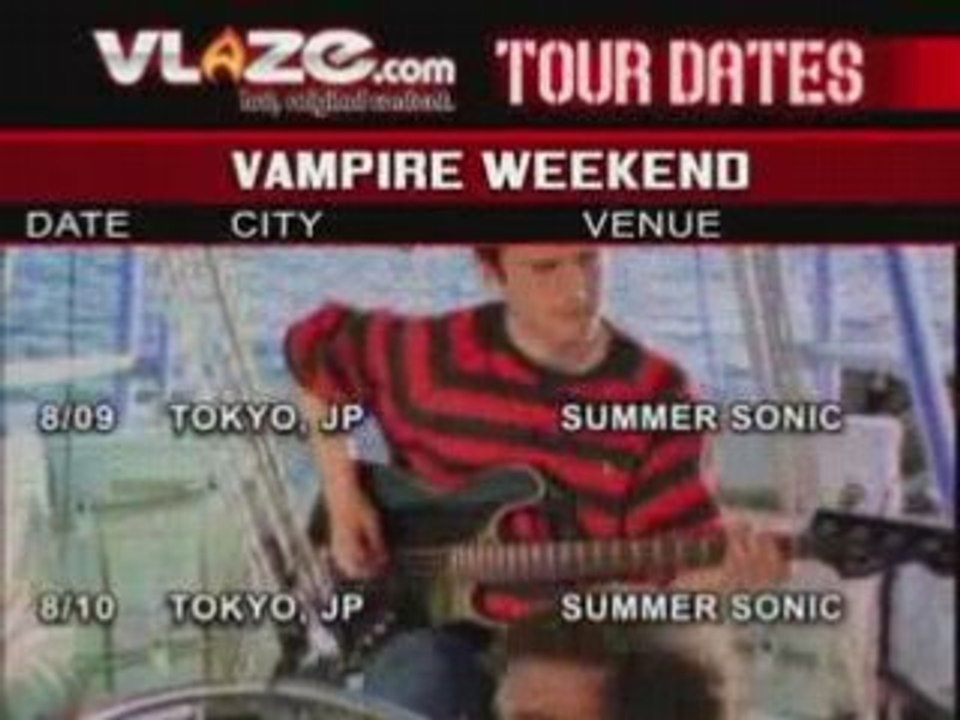 Vampire Weekend Aug Tour Dates