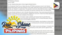 Presidential Task Force on Media Security, mariing itinanggi ang pahayag ni Sen. Marcoleta na ‘bayaran’ ang ilang miyembro ng media