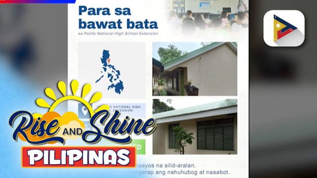Mga bagong silid-aralan sa Polillo National High School, Quezon at Burnay Elementary School sa Talavera, Nueva Ecija, naitayo na