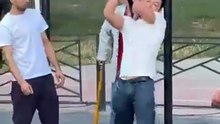 They_Laughed_at_the_Old_Man…_Then_He_Lifted_a_30KG_Hammer_😳🔨(360p)