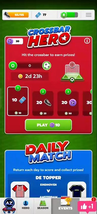 Score Hero : Hit the crossbar
