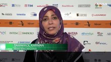 Tawakkol Karman: "Qui per parlare di come migliorare il mondo"