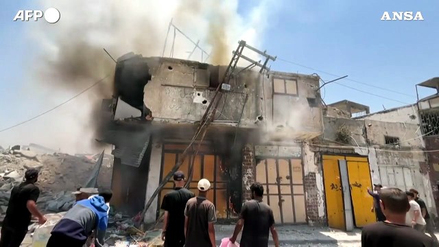 Gaza City, le immagini poco dopo un attacco israeliano