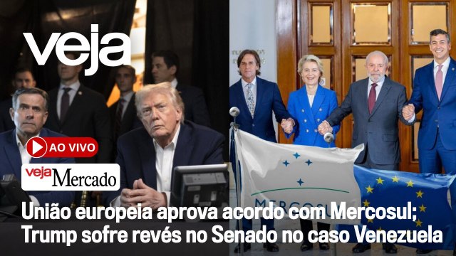 AO VIVO: União europeia aprova acordo com Mercosul; Trump sofre revés no Senado no caso Venezuela