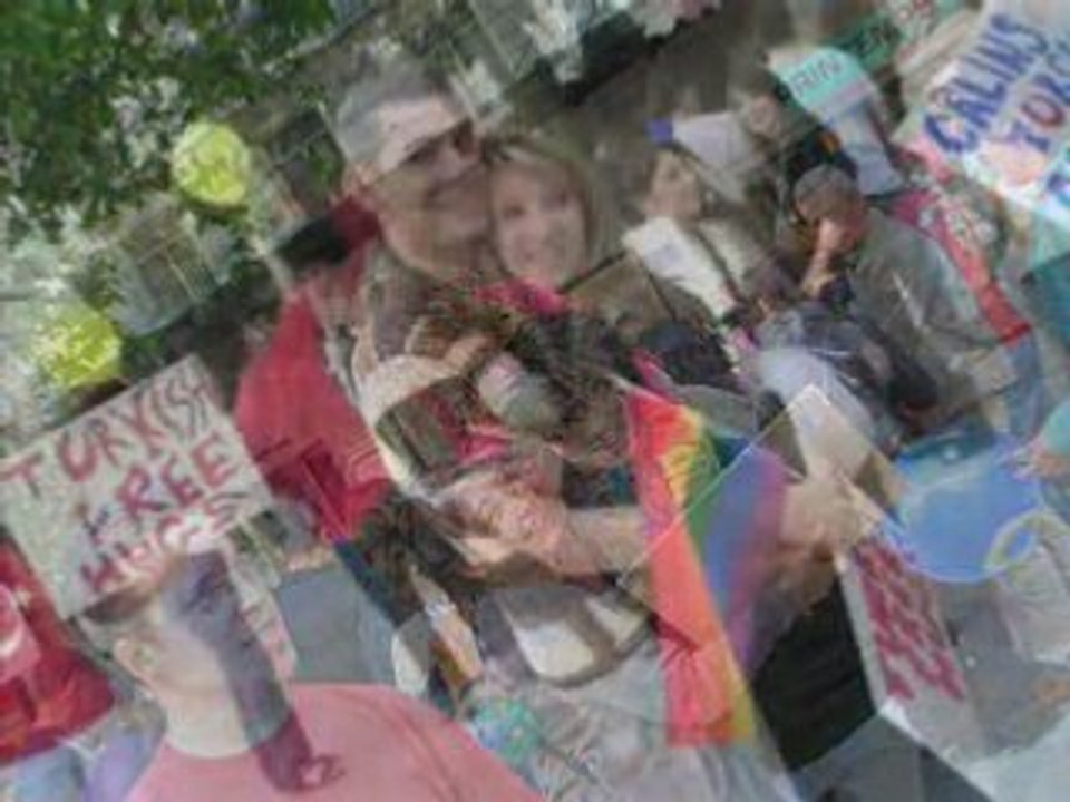 Turkish free hugs in Lyon, France