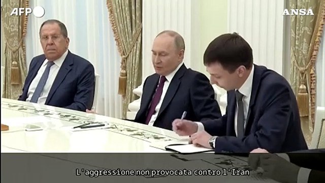 Putin condanna gli attacchi contro l'Iran: Aggressione immotivata
