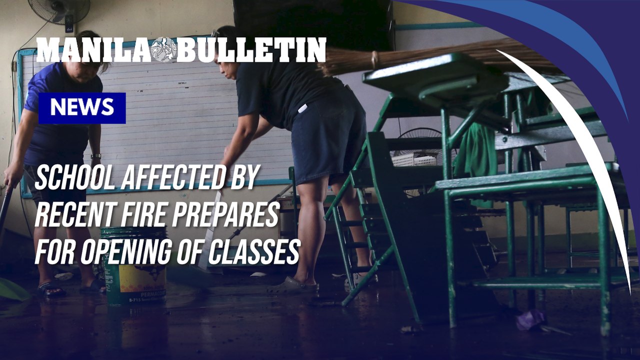 School affected by recent fire in Manila prepares for opening of classes