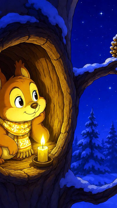 Little Squirrel Watches the Golden Cone – Waiting for the Light - North Dakota Fairytales