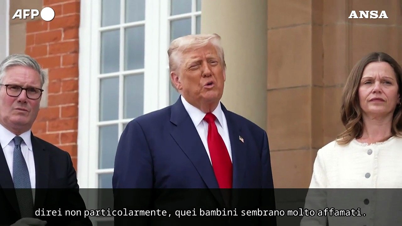 Trump: "A Gaza i bimbi affamati ci sono"