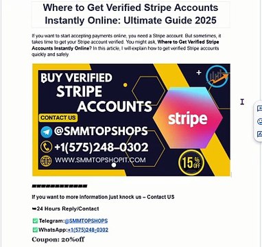 Top 13 Sites to Buy Verified Stripe Accounts