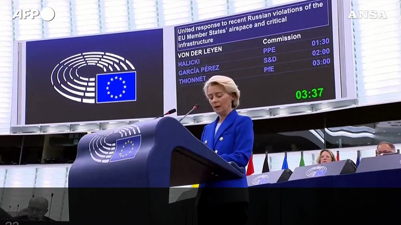 Von der Leyen: "Contro l'Ue una guerra ibrida della Russia. L'Europa deve reagire"