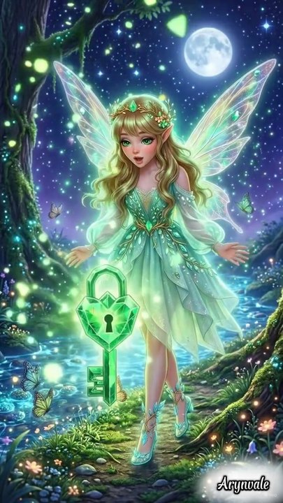 A fallen emerald star revealed a forgotten world beyond the clouds... 💚✨  Some magic never fades—it only waits to shine again. 🌟🧚‍♀️