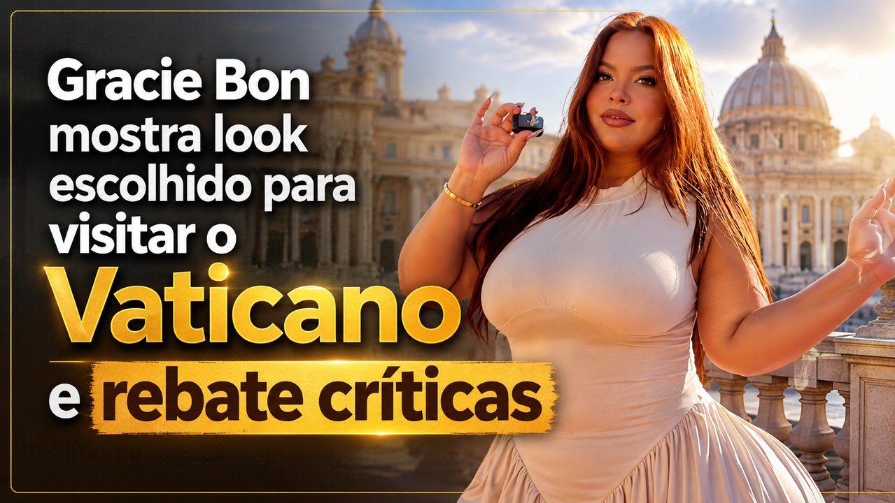Gracie Bon mostra look escolhido para visitar o Vaticano e rebate críticas
