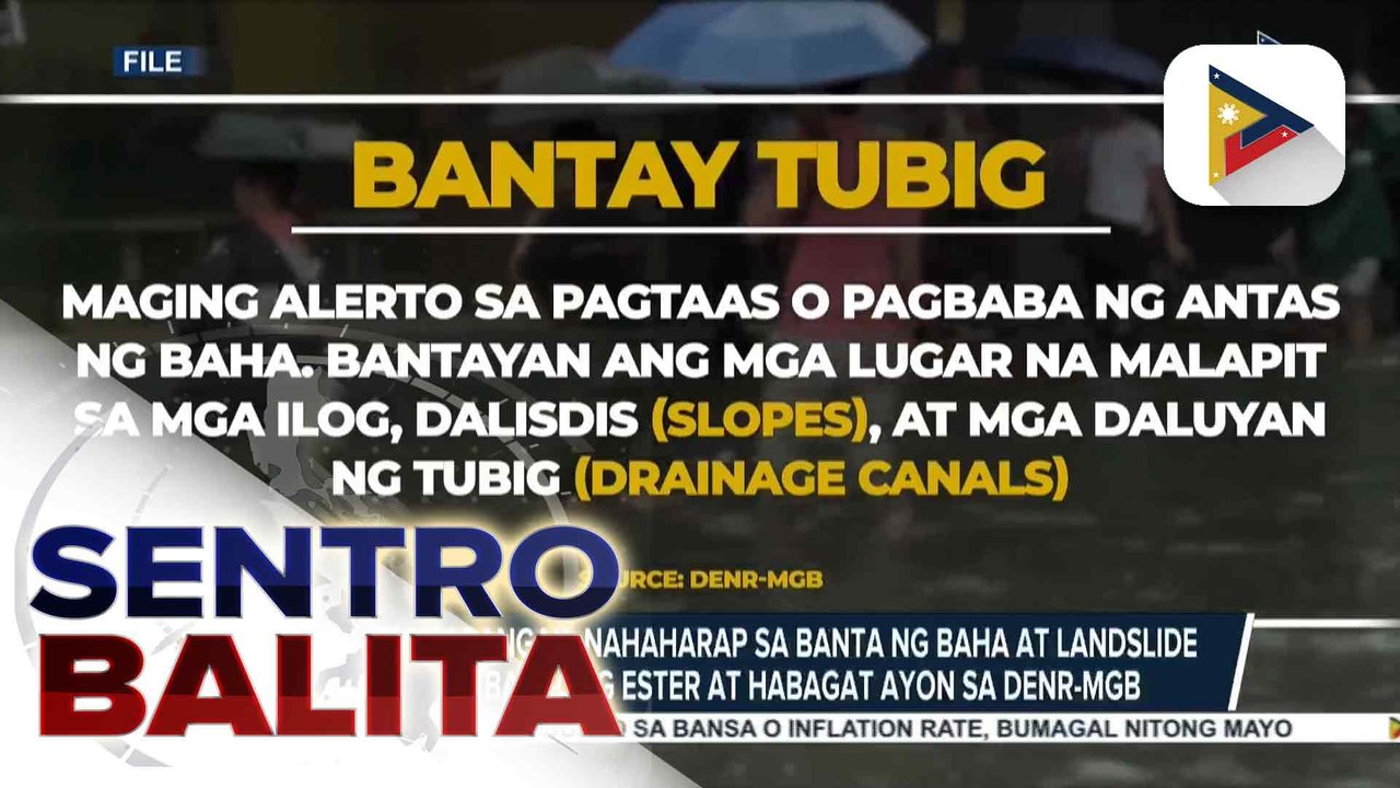 Publiko, inalerto ng OCD sa epekto ng Bagyong #EsterPH at habagat; higit 430 barangay, may banta ng baha at landslide ayon sa DENR-MGB
