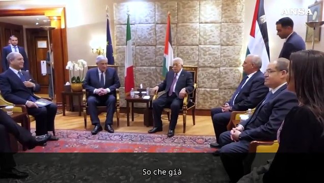 Roma, l'incontro fra Tajani e Abu Mazen