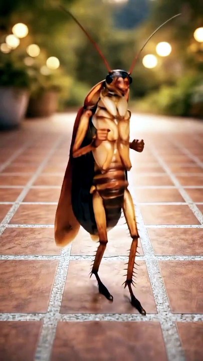 Funny cockroach dance