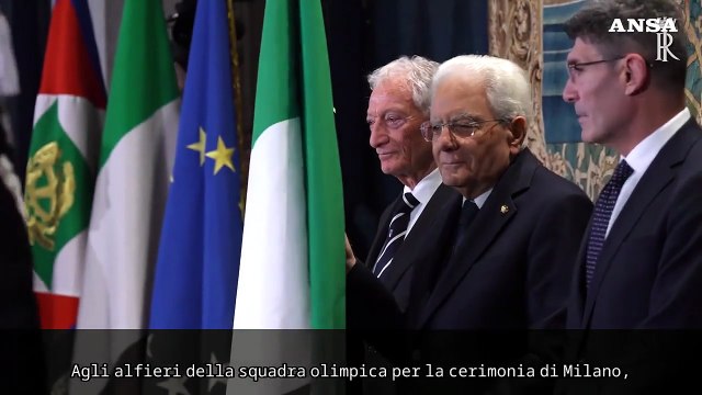 Al Quirinale la consegna del tricolore agli alfieri olimpici e paralimpici di Milano Cortina