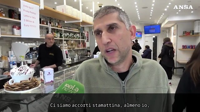 Lotteria Italia, Roma: nel bar dov'e' stato venduto il biglietto da 5 milioni
