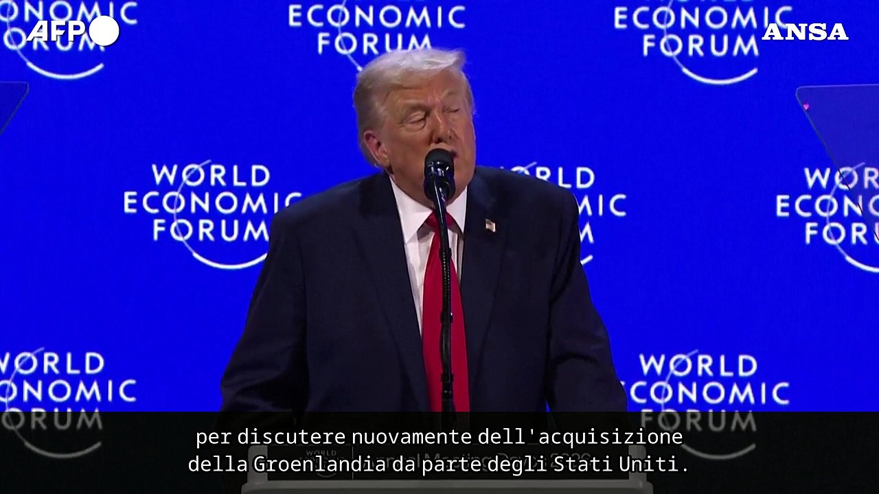 Trump a Davos: "Se l'Europa dira' no sulla Groenlandia, ce lo ricorderemo"