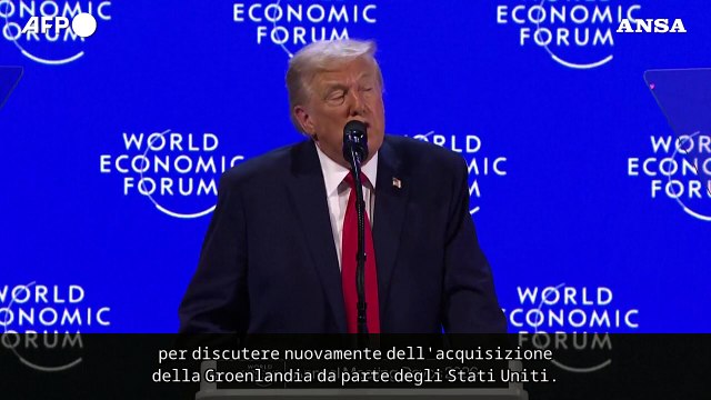 Trump a Davos: Se l'Europa dira' no sulla Groenlandia, ce lo ricorderemo