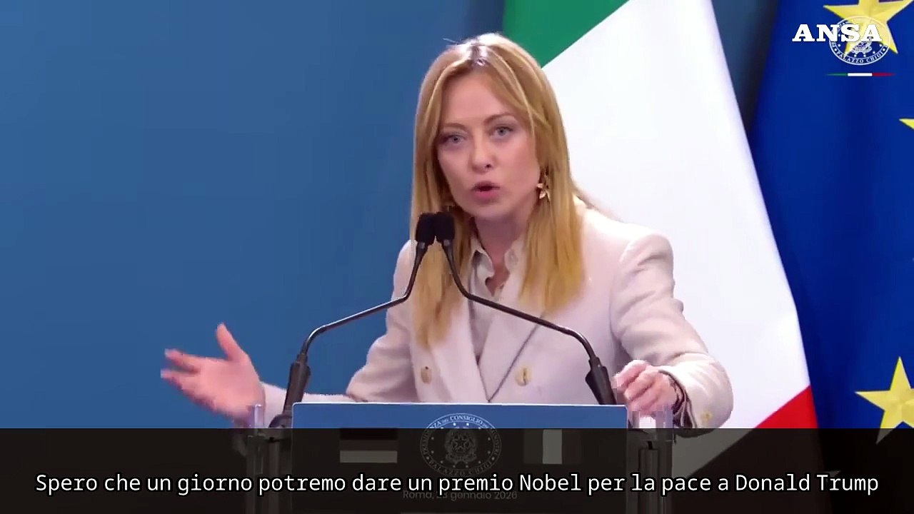 Meloni: "Confido in Trump, spero potremo dargli il Nobel per la pace"