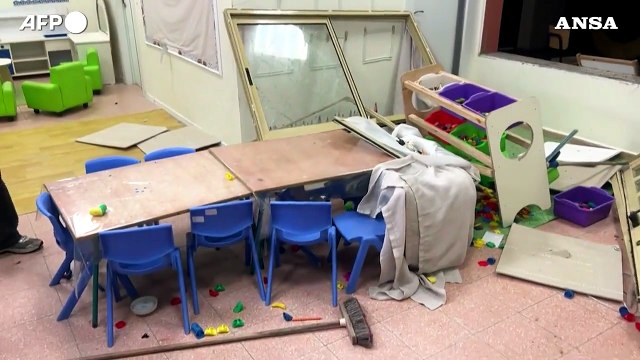 Israele, frammenti di un missile raggiungono un asilo: due feriti