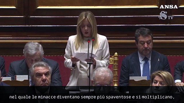 Meloni: Non siamo in guerra e non ci vogliamo entrare
