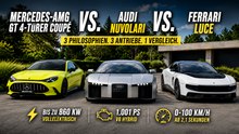 Audi Nuvolari, Ferrari Luce & Mercedes-AMG GT 4-Türer im Check